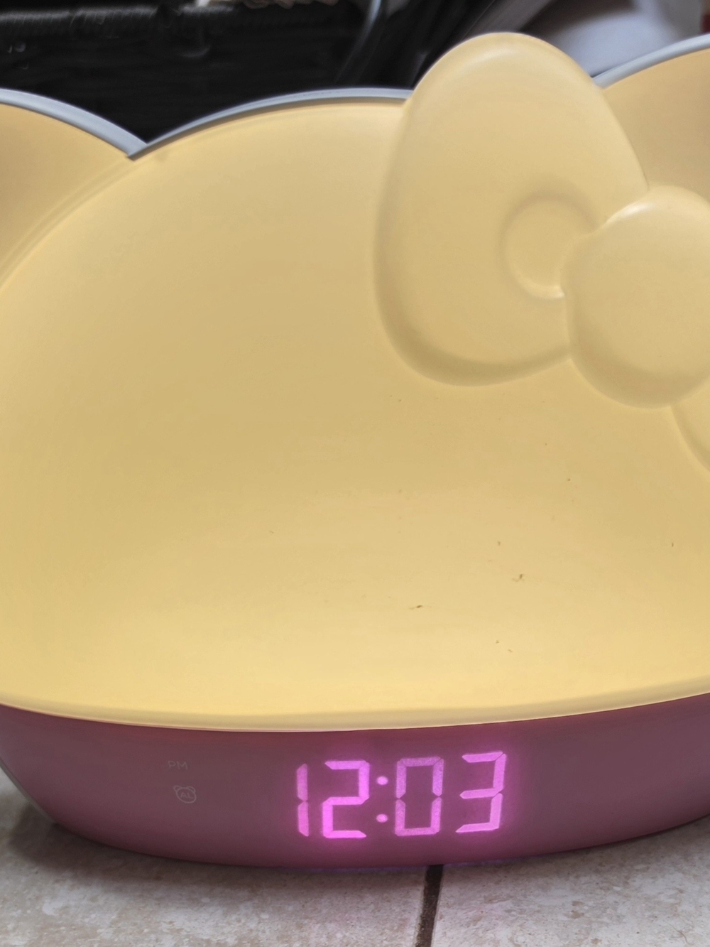 Hello Kitty White & Pink LED Alarm Clock by Sanrio